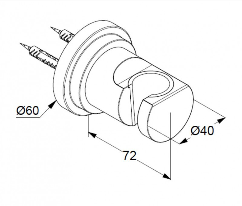 Kludi Nova Fonte Classic uchwyt punktowy chrom 205520525