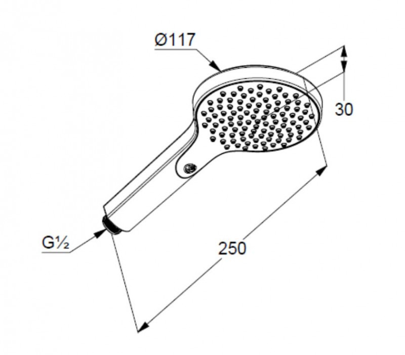 Kludi Dive X słuchawka prysznicowa 1S chrom 698100500