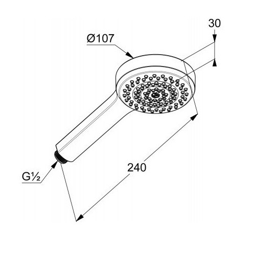 Kludi Dive S słuchawka prysznicowa 1S chrom 688100500