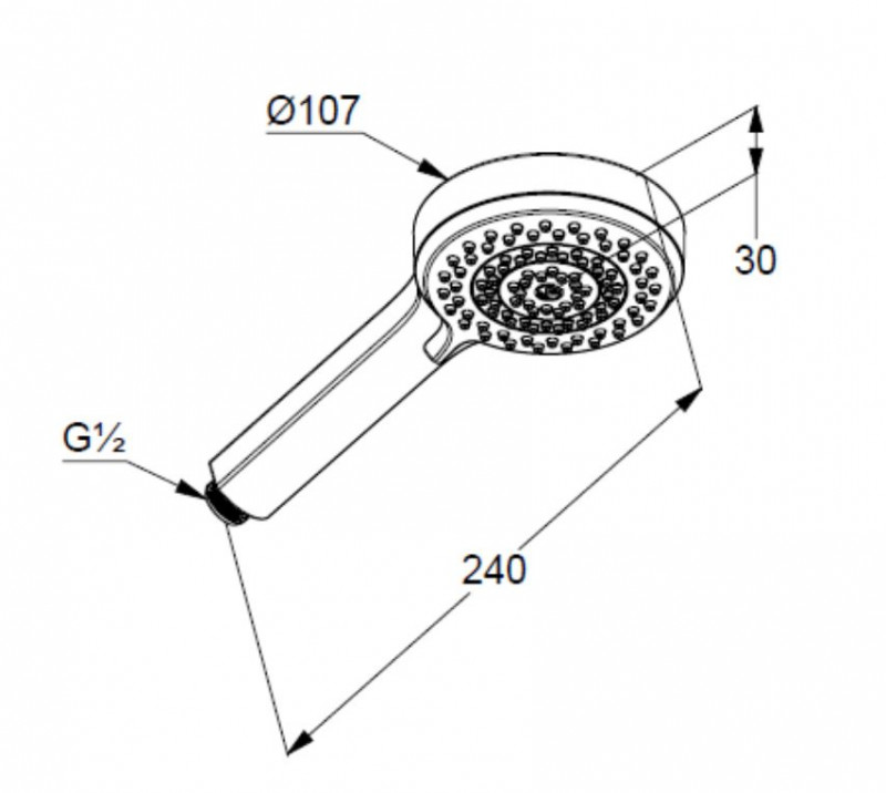 Kludi Dive S słuchawka prysznicowa 3S chrom 688300500