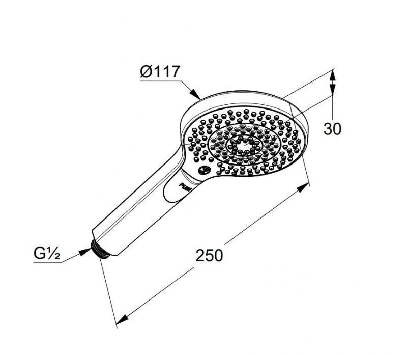 Kludi Dive X słuchawka prysznicowa 3S chrom 6983005-00