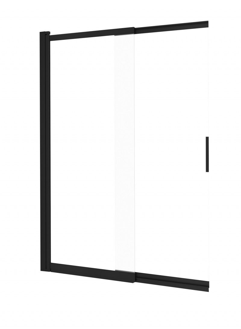 Deante Prizma parawan wannowy przesuwny 100x140 czarny/przeźroczyste Active Cover KTJN73R