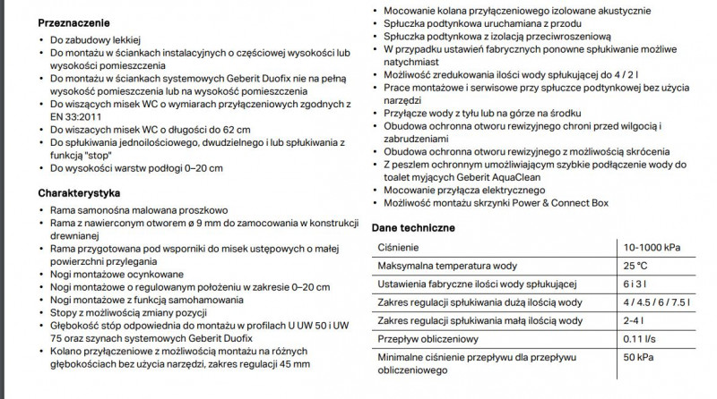 Geberit Duofix Sigma H112 UP320 stelaż do WC 111.320.00.5 / 6