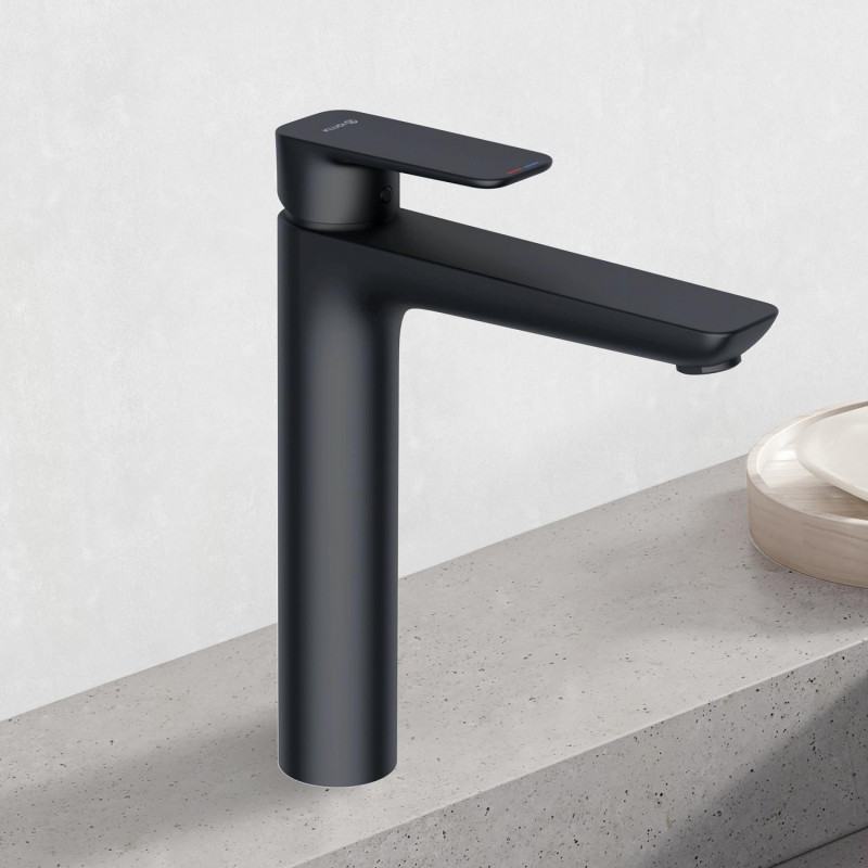 Kludi Pure&Style bateria umywalkowa 215 bez korka czarny mat 402963975