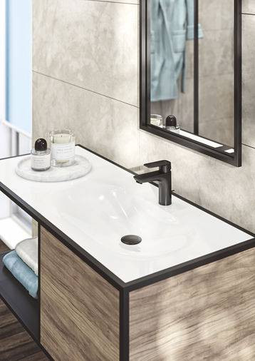 Kludi Pure&Style bateria umywalkowa 75 z korkiem automatycznym czarny mat 403823975