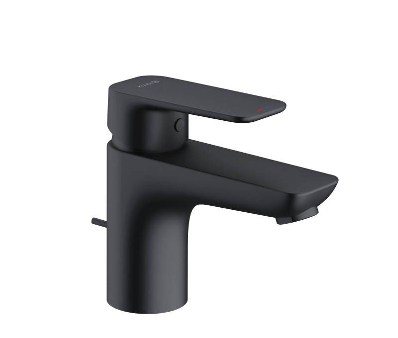 Kludi Pure&Style bateria umywalkowa 75 z korkiem automatycznym czarny mat 403823975