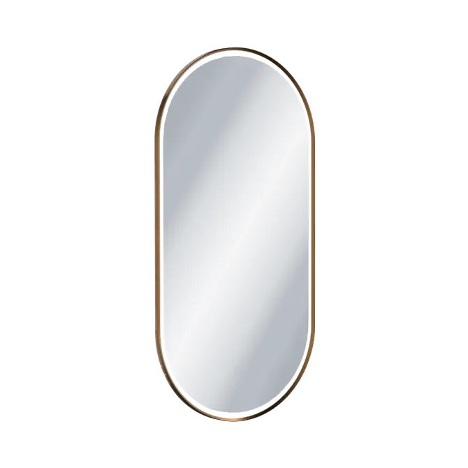 Excellent Corido lustro owalne LED w ramie aluminiowej 100x50 cm miedź szczotkowana DOEX.CO100.050.CB