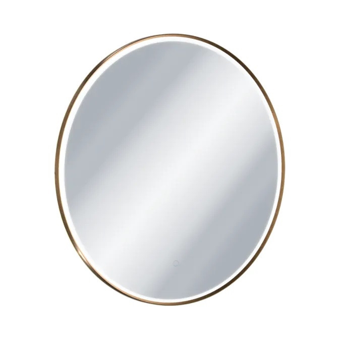 Excellent Corido lustro okrągłe LED w ramie aluminiowej 80 cm miedź szczotkowana DOEX.CO080.CB