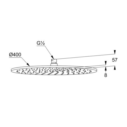 Kludi A-QA deszczownica głowica prysznicowa okrągła 400mm złoty szczotkowany 64340N000