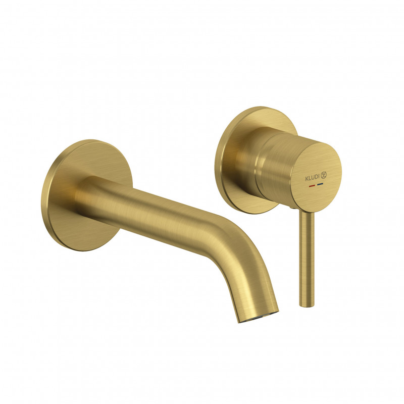 Kludi Bozz jednouchwytowa bateria umywalkowa podtynkowa wylewka 180mm złoty szczotkowany 38244N076