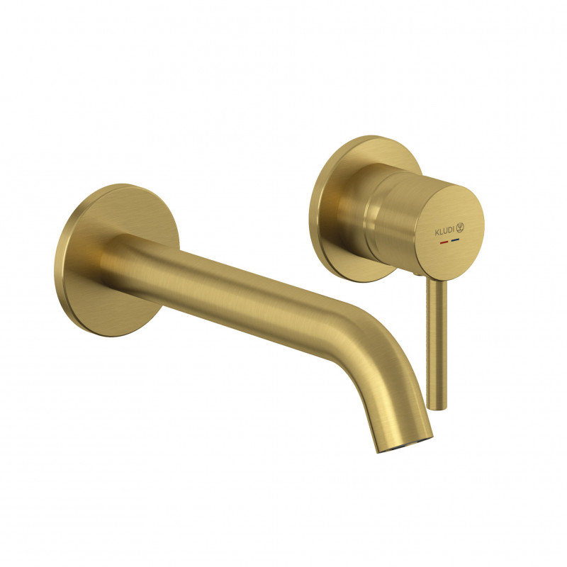 Kludi Bozz jednouchwytowa bateria umywalkowa podtynkowa 230mm złoty szczotkowany 38245N076