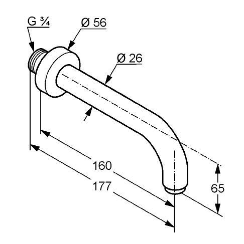 Kludi Bozz wylewka wannowa 160mm złoty szczotkowany 38505N0