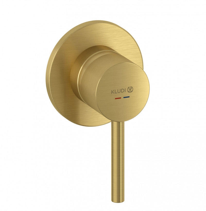 Kludi Bozz jednouchwytowa bateria prysznicowa podtynkowa złoty szczotkowany 38925N076