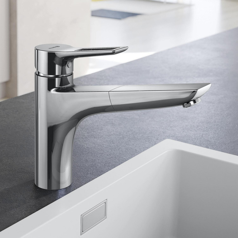 Kludi MIX bateria kuchenna zlewozmywakowa z wyciąganą wylewką chrom 329430562