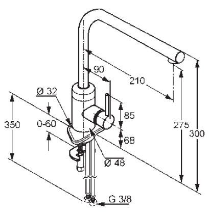 Kludi L-ine jednouchwytowa bateria kuchenna zlewozmywakowa czarny mat 428143977