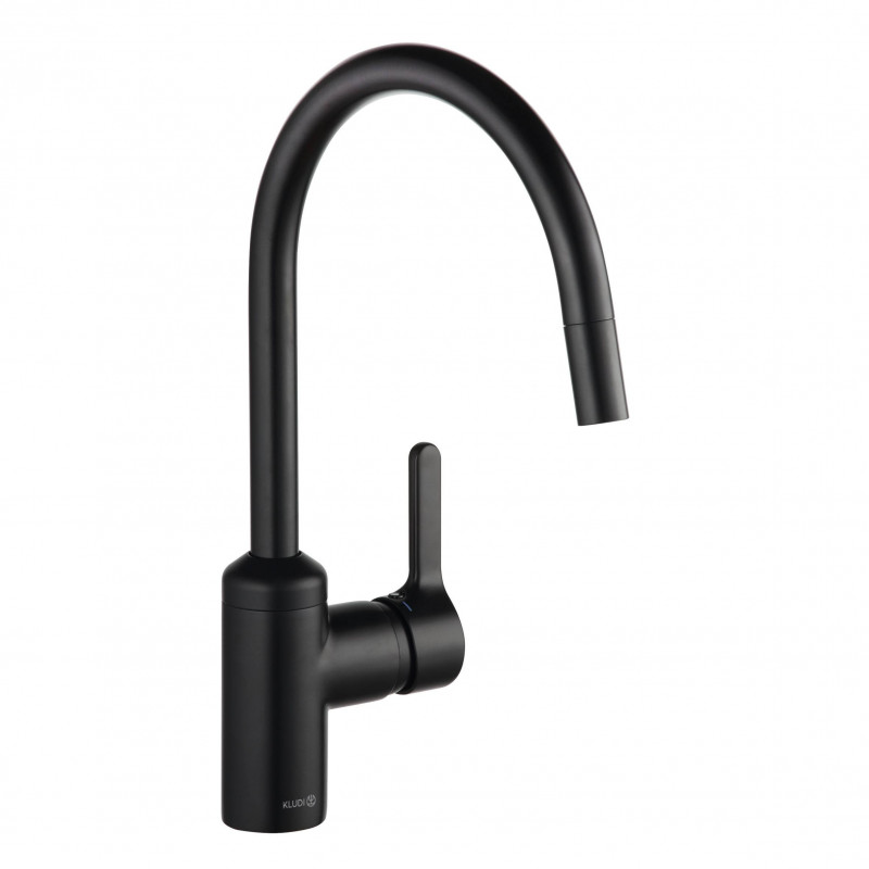 Kludi Bingo Star jednouchwytowa bateria kuchenna zlewozmywakowa czarny mat 428513978