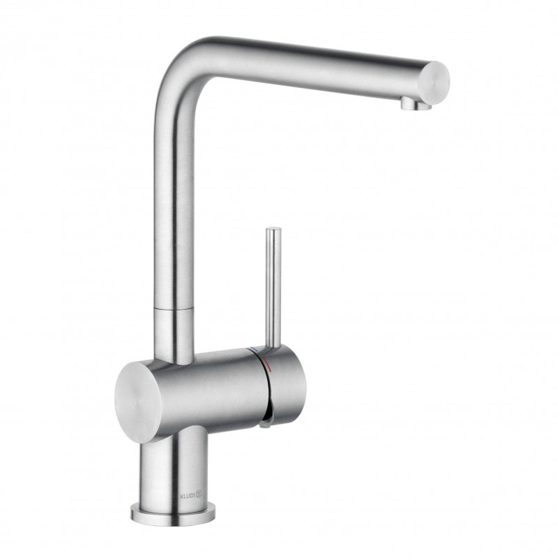 Kludi Steel 100 jednouchwytowa bateria kuchenna zlewozmywakowa stal 38 850 F6 60