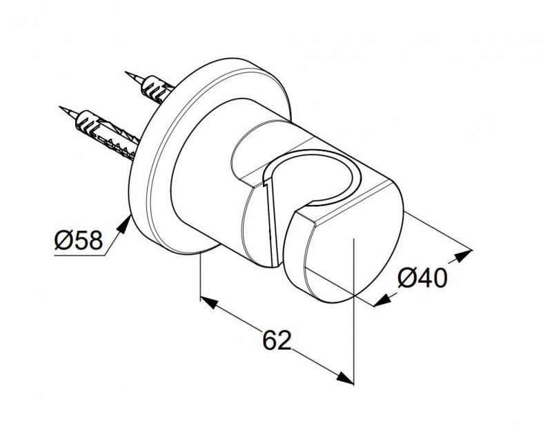 Kludi Nova Fonte Puristic uchwyt punktowy złoty szczotkowany 20552N015