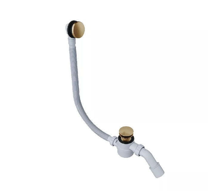 Excellent Moli syfon wannowy click-clack z przelewem miedziany szczotkowany ARIN.3210CB