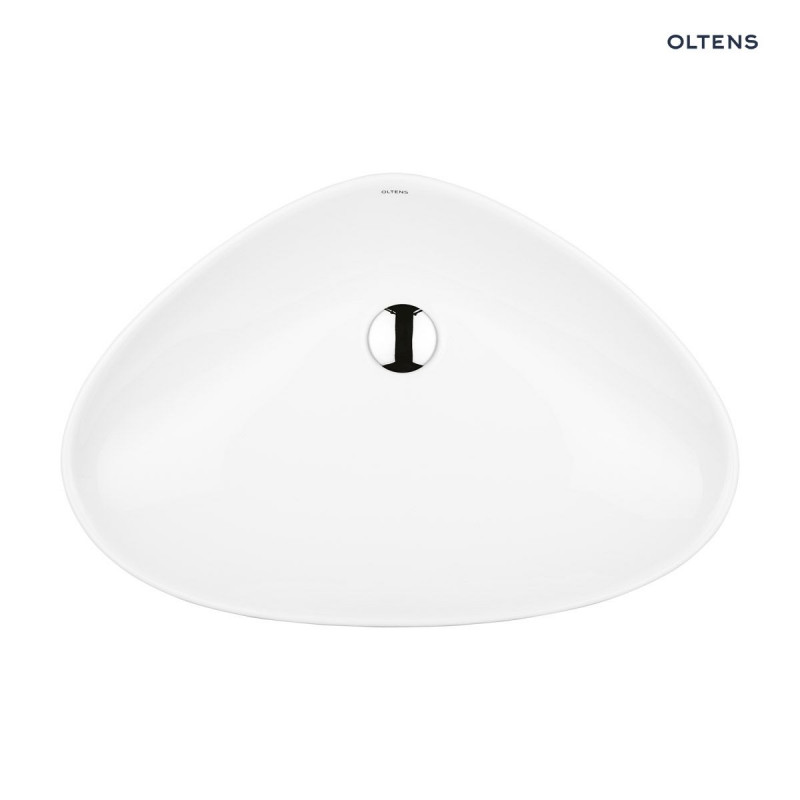 Oltens Vala umywalka nablatowa owalna 59x39 cm z powłoką SmartClean biała 40825000
