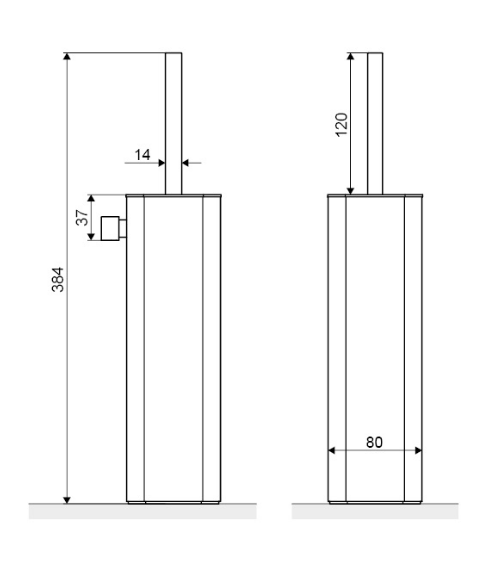 Excellent Riko szczotka WC wolnostojąca/mocowana do ściany złoty połysk DOEX.1617GL