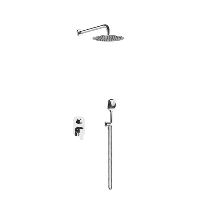 Actima Clever 2.0 zestaw prysznicowy podtynkowy z deszczownicą 25x25 chrom połysk AREX.SET.4145CR