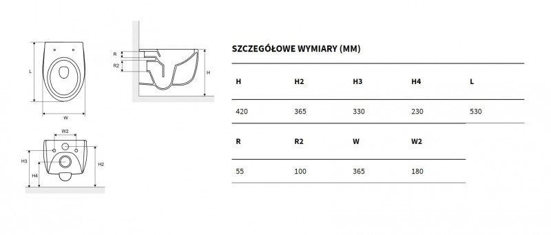 Esedra Bull No-Rim muszla wisząca bezkołnierzowa + deska slim wolnoopadająca biały połysk CESD.WCSBLV + CESD.CWBLRF