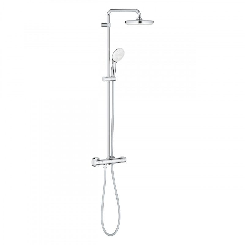 Grohe Tempesta System 210 zestaw prysznicowy termostatyczny z deszczownicą chrom 26811001