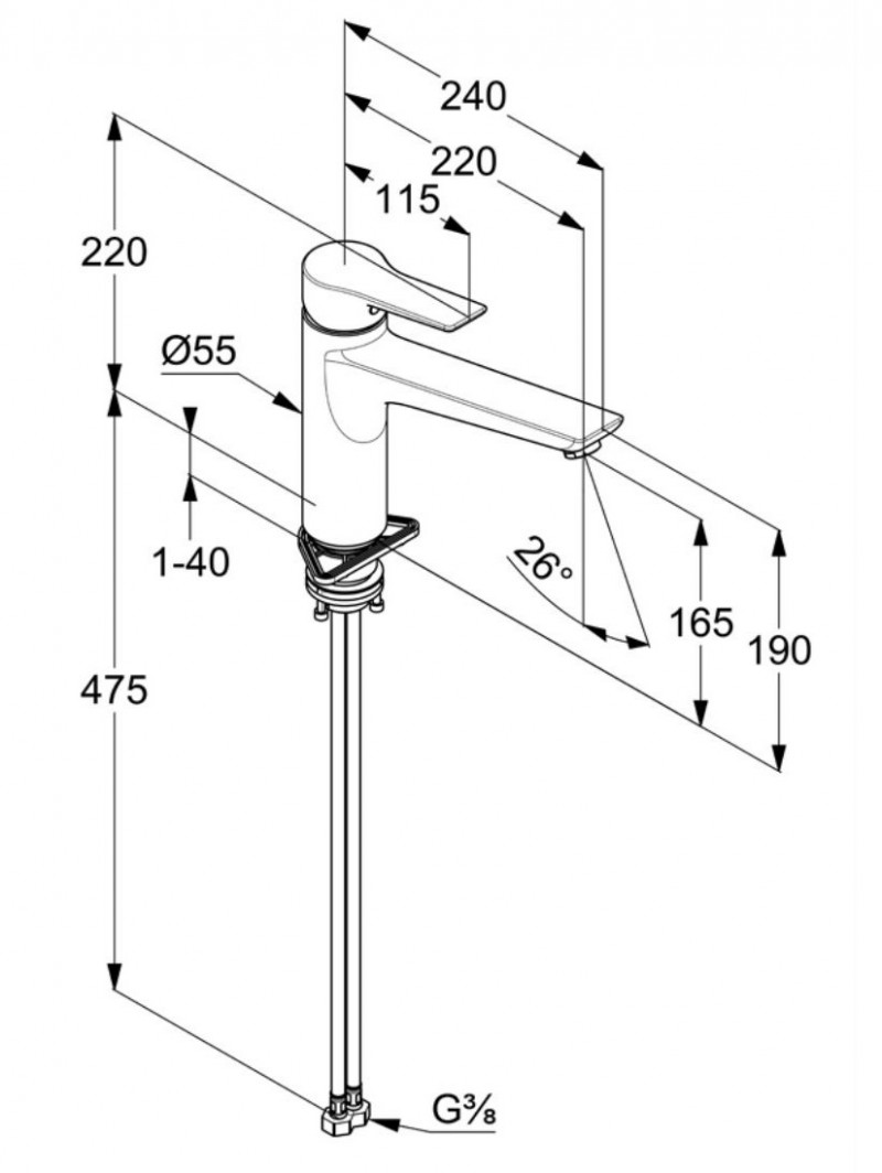 Kludi MIX bateria kuchenna zlewozmywakowa chrom 329040575