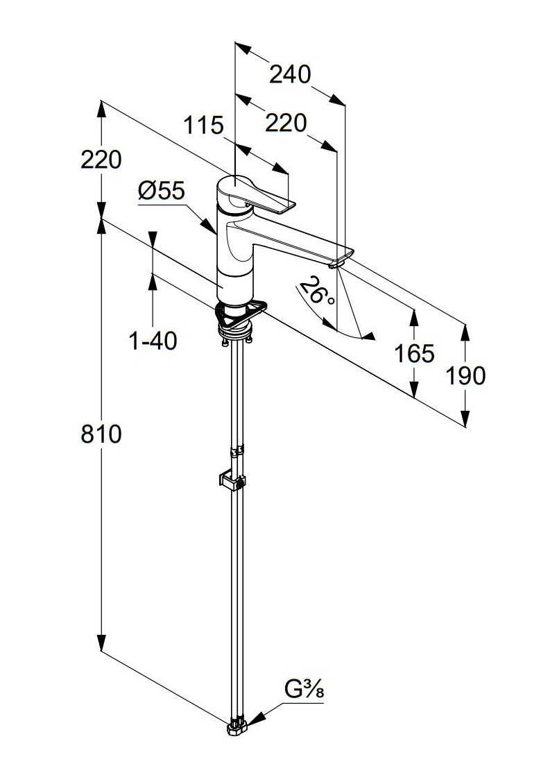Kludi MIX bateria kuchenna zlewozmywakowa podokienna chrom 329340575