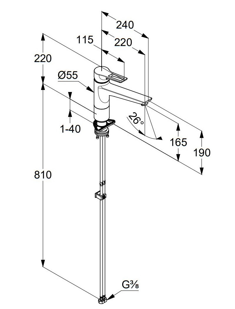 Kludi MIX bateria kuchenna zlewozmywakowa podokienna chrom 329340562