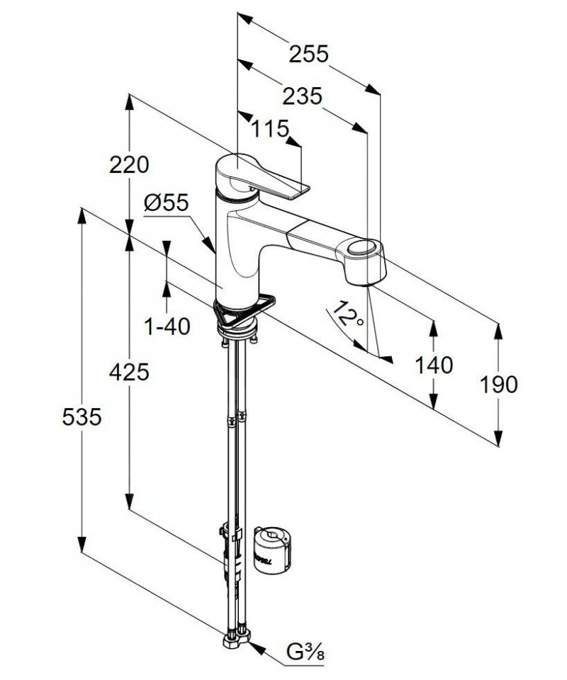 Kludi MIX bateria kuchenna zlewozmywakowa z wyciąganą wylewką chrom 329410575