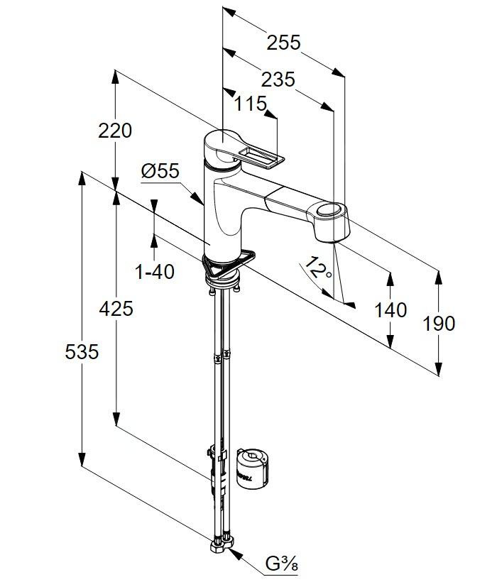 Kludi MIX bateria kuchenna zlewozmywakowa z wyciąganą wylewką chrom 329410562