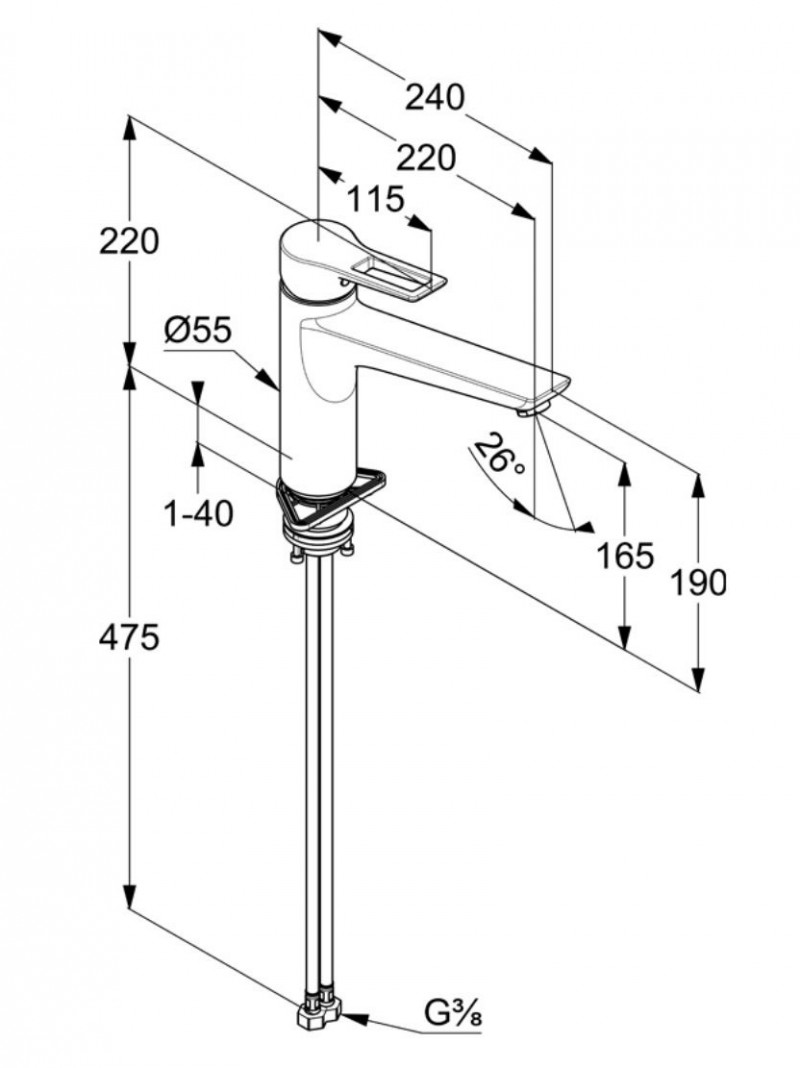 Kludi MIX bateria kuchenna zlewozmywakowa chrom 329040562