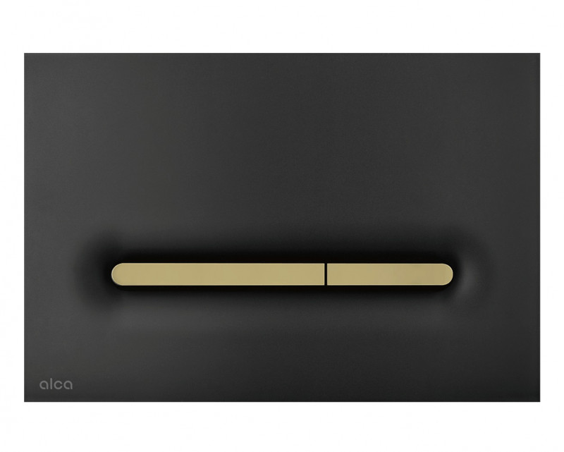 Alca Linka przycisk do stelaża WC czarny mat/złoty mat M1878-7