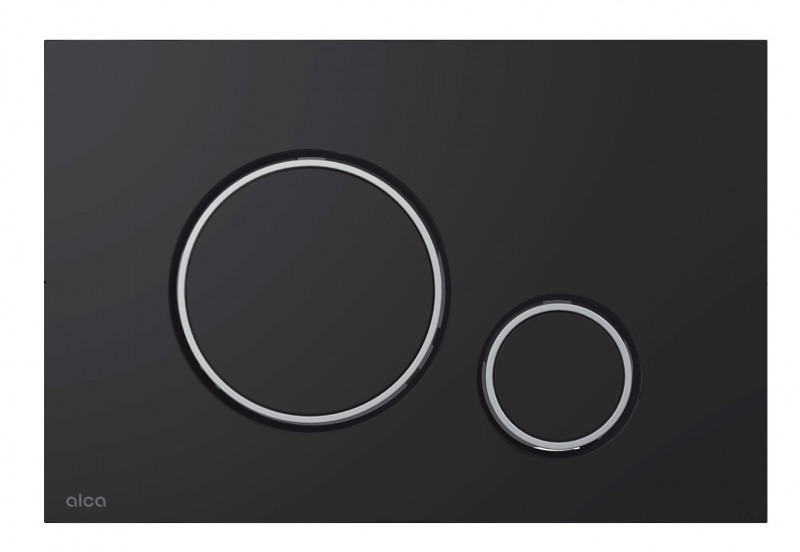 Alca Thin przycisk do stelaża WC czarny mat/chrom połysk M778