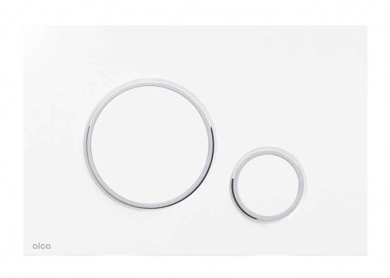 Alca Thin przycisk do stelaża WC biały połysk/chrom połysk M770