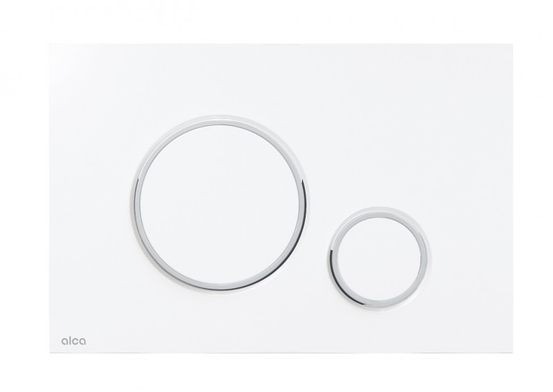 Alca Thin przycisk do stelaża WC biały mat/chrom połysk M776