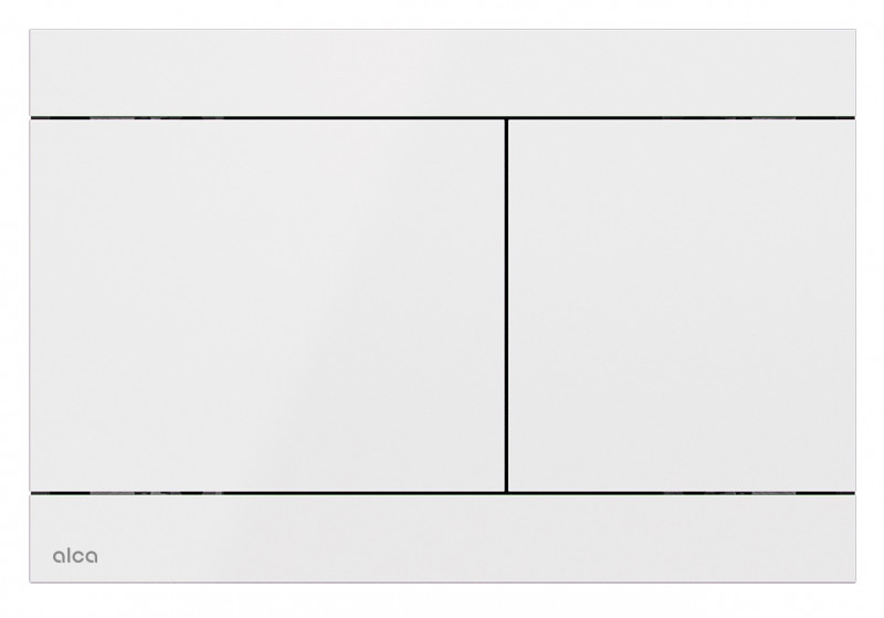 Alca Flat Fun-White przycisk do stelaża WC stal nierdzewna - biały połysk