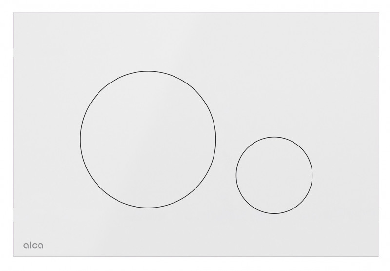 Alca Flat Turn przycisk do stelaża WC stal nierdzewna-biały połysk