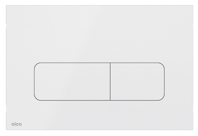 Alca Flat Moon przycisk do stelaża WC stal nierdzewna-biały połysk