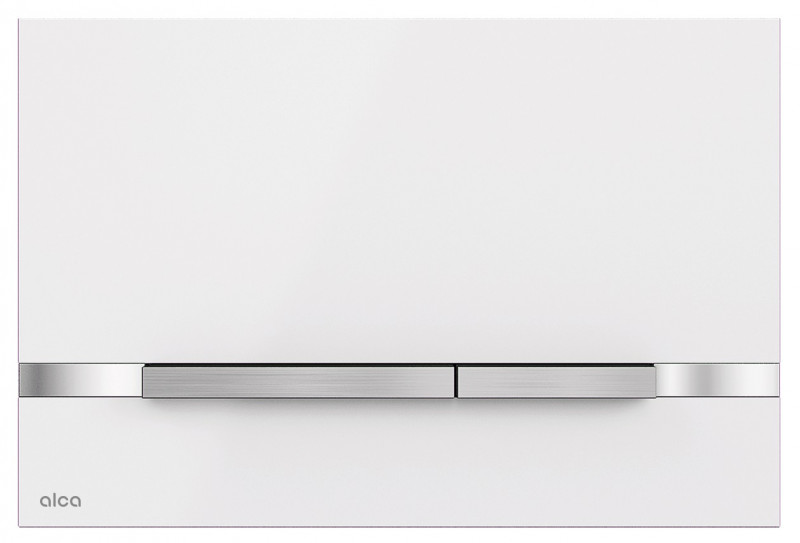 Alca Flat Stripe przycisk do stelaża WC szkło-biały