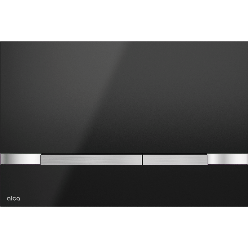 Alca Flat Stripe przycisk do stelaża WC szkło-czarny