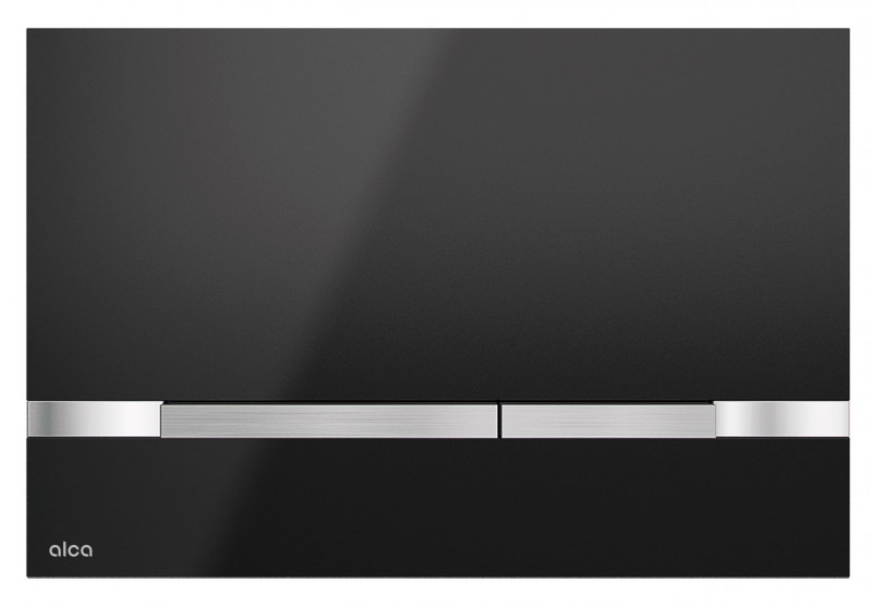 Alca Flat Stripe przycisk do stelaża WC stal nierdzewna-czarny połysk