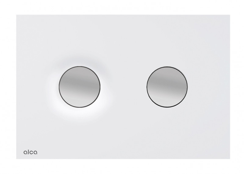 Alca Dot.Dot. przycisk do stelaża WC biały mat/ chrom mat M1976-2