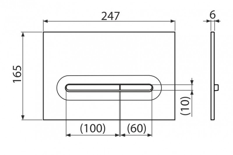 Alca Linka przycisk do stelaża WC czarny mat/złoty mat M1878-7