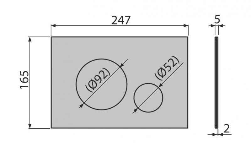 Alca Flat Turn przycisk do stelaża WC stal nierdzewna-półmat/połysk