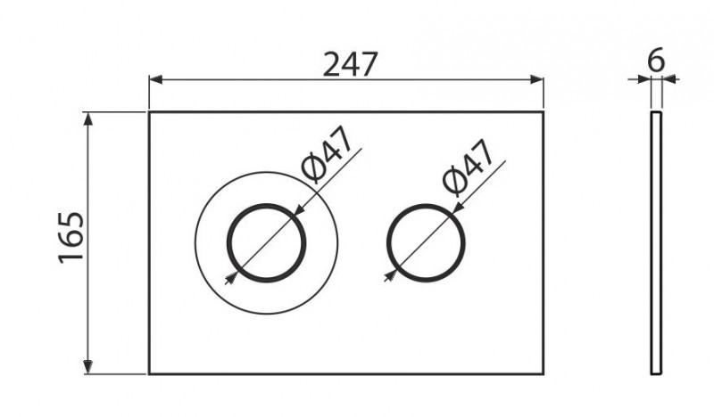 Alca Dot.Dot. przycisk do stelaża WC biały mat/ chrom mat M1976-2