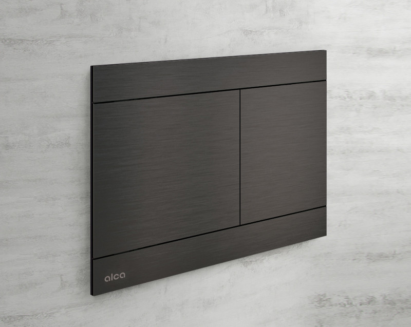 Alca Flat Individual Fun przycisk do stelaża WC stal nierdzewna - gun metal szczotkowany