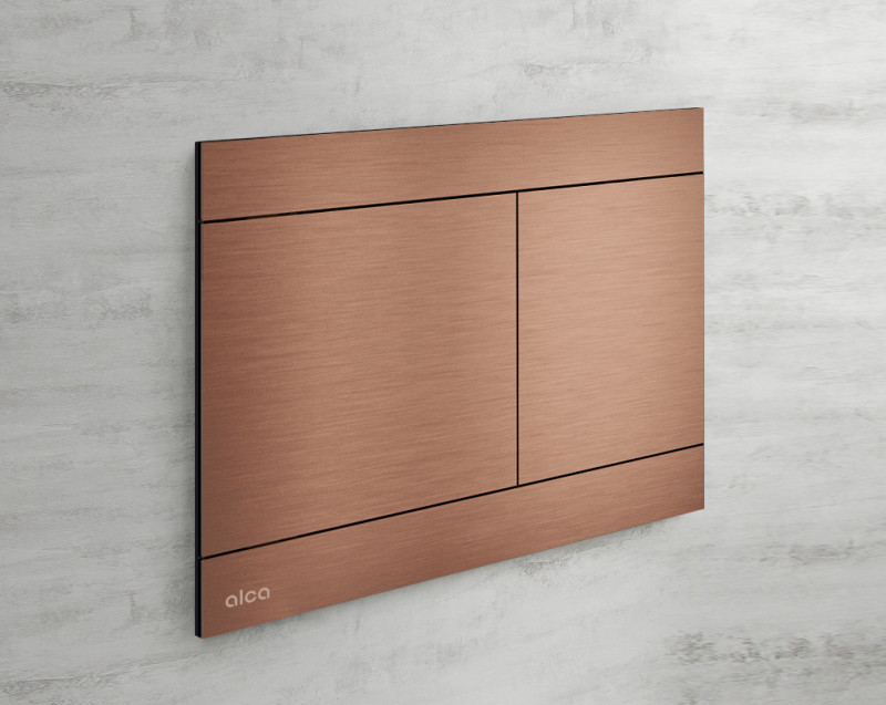 Alca Flat Individual Fun przycisk do stelaża WC stal nierdzewna - różowe złoto szczotkowane